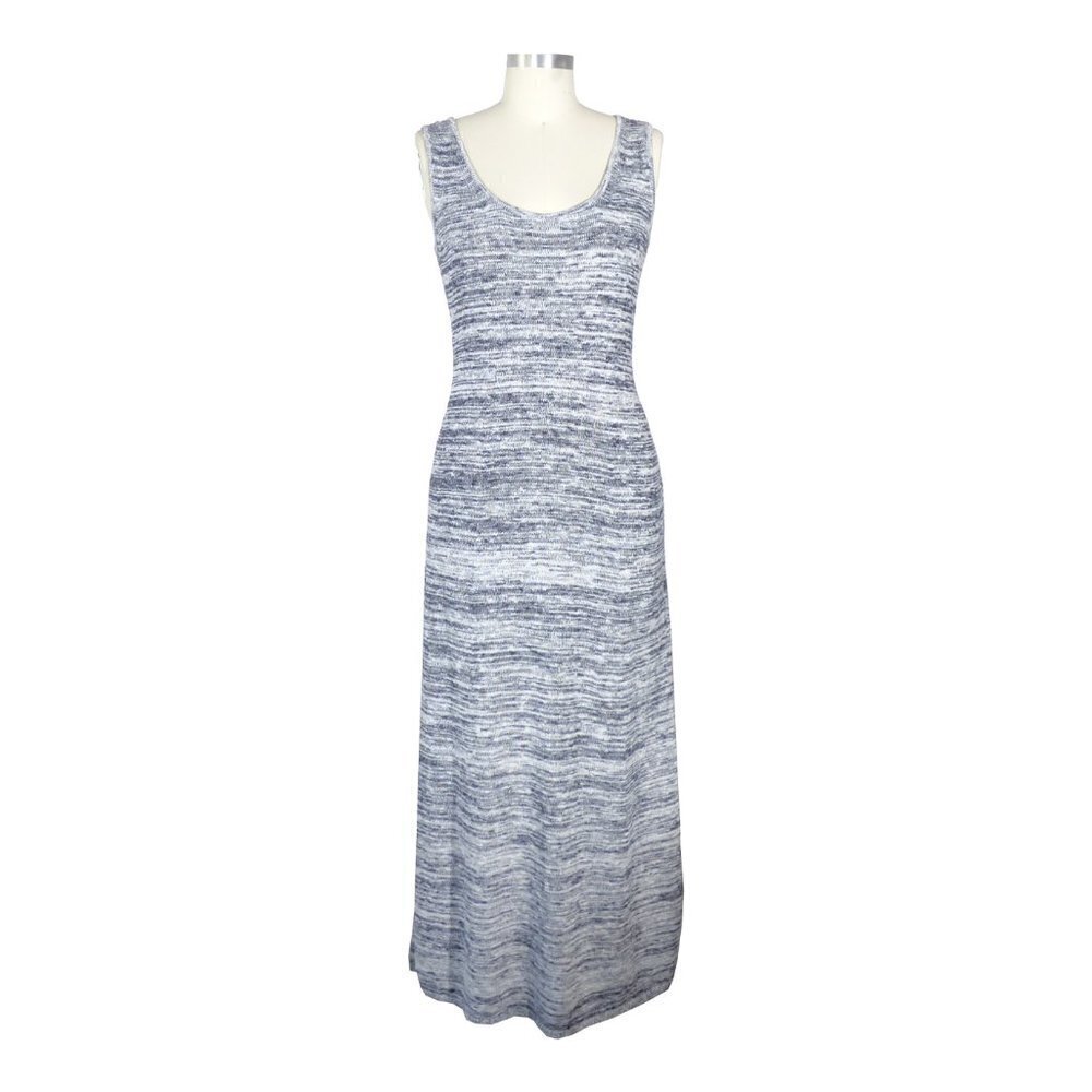 Max Mara Leisure Biglia Marbled Scoop Neck Knit Tank Dress Gray Sz Medium - Picture 2 of 10